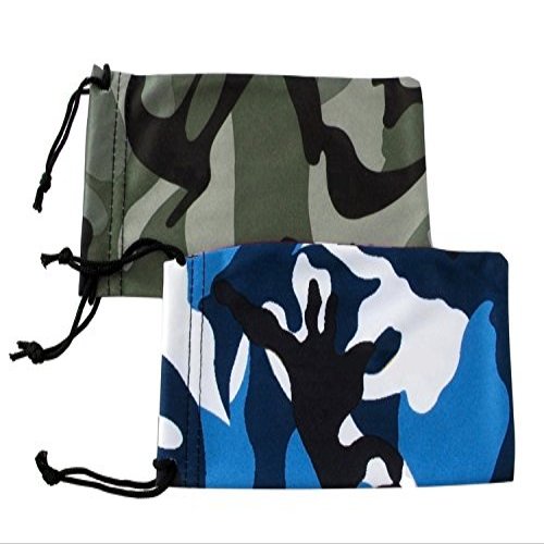 Camouflage Micro-Fiber Drawstring Case in Green