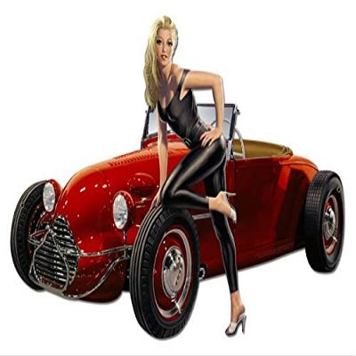 28 X 18 Fine Metal Art - Hot Rod/Plasma
