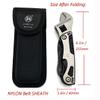 15-in-1 Adjustable Crescent Wrench MultiTool includes Saw, Flat & Phillip Screwdriver Bits, Hex Wrenches, LED Light in the handle and Bonus High Density Nylon Pouch view 3