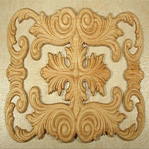 EMBOSSED WOOD APPLIQUE/ONLAY # 742 9 1/4 X 14 3/8