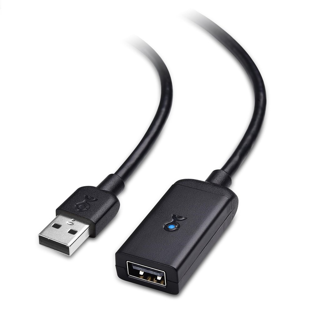 Cable Matters Active USB Extension Cable 16.4 ft / 5m (Active USB Extender Cable) for Webcam, Oculus Sensor, HTC Vive Link Box, Xbox Kinect, PlayStation Camera and More