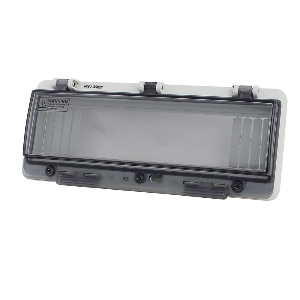 uxcell Plastic Waterproof Clear 12 Position Distribution Box Switch Cover for Circuit Breaker