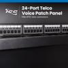 ICC 24-Port Voice Patch Panel, 6P2C Male Amphenol, 1U 19-Inch Rackmount view 2