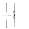 100 Pcs 30mm Chrome Bow Tie Clips for Chandelier Lamp Crystals view 2