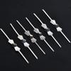 100 Pcs 30mm Chrome Bow Tie Clips for Chandelier Lamp Crystals view 3