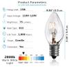 SouLight Salt Lamp Light Bulb - 15 Watt Replacement Bulbs for Himalayan Salt Lamps & Baskets, Chandeliers, Candle & Wax Warmers, Night Light Bulbs. E12 Socket, C7, Warm White 8 Pack view 3