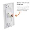 DIYTECH Speaker Keystone Jack  Spring Loaded Speaker Jack for Keystone Wall Plate, Female to Female, for Home Theater Wall Plates - White (5-Pack) view 2