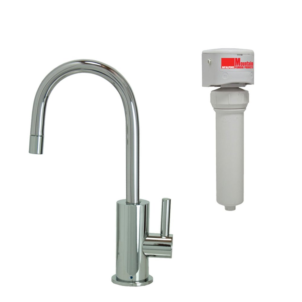 Mountain Plumbing MT1843FIL-NL/VB Contemporary Mini Point-of-Use Drinking Faucet and Mountain Pure Water Filtration System with Round Base and Handle, Venetian Bronze