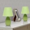 Simple Designs LT2009-GRN-2PK Mini Oval Egg Ceramic Bedside Table Lamp 2 Pack Set, Green view 4