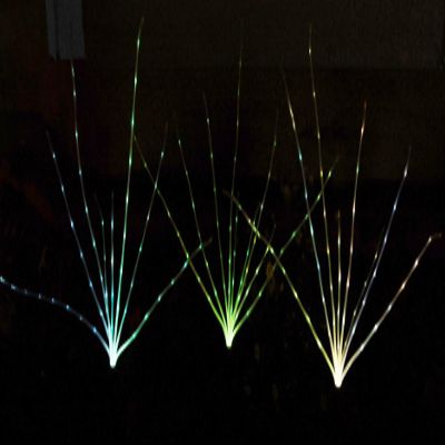 Solar Wholesale 2002 Wild Grass Solar Garden Lights. 3 Sprigs 1.2 Foot Tall Grass (Multi-Color LEDs)