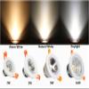LightingWill 2inch LED Dimmable Downlight, 3W COB Recessed Ceiling Light, Warm White 3000K-3500K, CRI80, 25W 220LM Halogen Bulbs Equivalent, White (4 Pack) view 3
