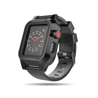 Mangix Waterproof Apple Watch 38mm Case, Shockproof Impact Resistant Rugged Protective Case with Bulit-in Screen Protector and Premium Soft Strap Bands for Apple Watch Series 3 & 2 38mm (Black)