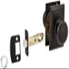 Schlage F10-PLY-ADD Plymouth Passage Knobset with Decorative Addison Rose from t, Matte Black view 1