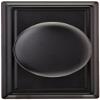Schlage F10-PLY-ADD Plymouth Passage Knobset with Decorative Addison Rose from t, Matte Black view 3