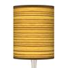 Color Plus Droplet 23 1/2" Faux Tawny Zebrawood Droplet Table Lamp with Print Shade view 3