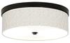 Giclee Gallery Diamond Maze Pattern 14" Wide Bronze LED Ceiling Light with Print Shade view 1