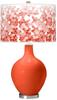 Color + Plus OVO 28 1/2" Mosaic Shade Daredevil Orange Table Lamp view 1