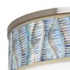 Siren Giclee Nickel 20 1/4" Wide Ceiling Light with Print Shade view 2