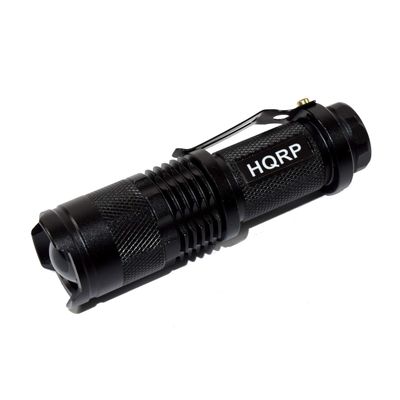 HQRP Powerful 3W LED Blacklight Flashlight 365 nm for Leak Detection/Urine Detection/Hotel Room Inspection