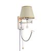 ZJZTD Plug in Wall Lamp Dual Control Switch E27 Bedroom Bedside Metal & Cloth Lampshade Wall Sconce LED Reading Lamp Work Lights (Size : 32cm25cm) view 1
