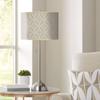 Moroccan Diamonds Giclee Brushed Nickel Table Lamp with Print Shade view 1