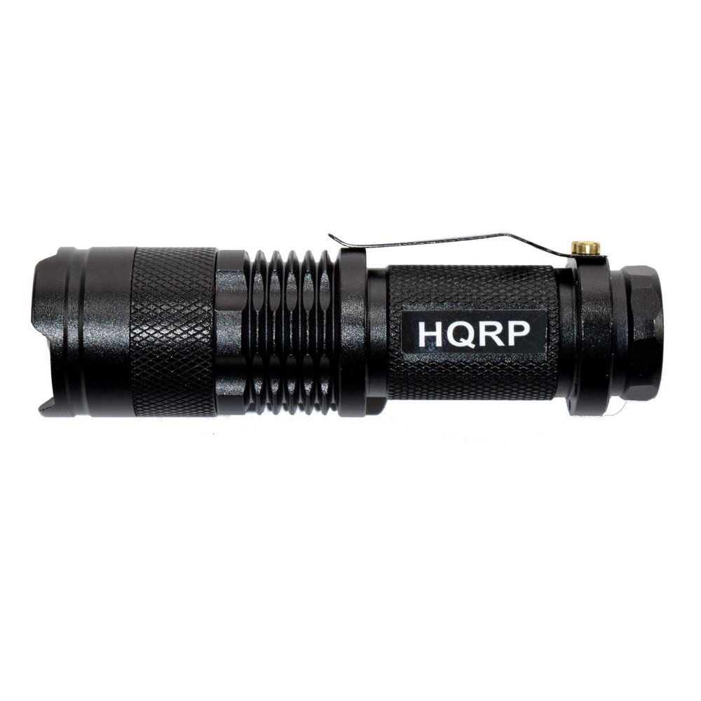 HQRP LED Flashlight Blacklight 3W 365 nm for Scorpions Hunting, Mineral Hunting, Rodents Search, Pet Stain & Bed Bug Detection
