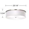 Organic Nest Nickel Finish 20 1/4" Wide Flush Mount Ceiling Light Fixture view 4