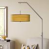 Tawny Zebrawood Giclee Print Shade Arc Floor Lamp view 2