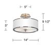 Modern Mosaic I Glow 14" Wide Semi-Flush Mount Ceiling Light Fixture view 2