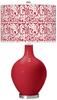 Color + Plus OVO 28 1/2" High Gardenia Shade Ribbon Red Table Lamp view 1