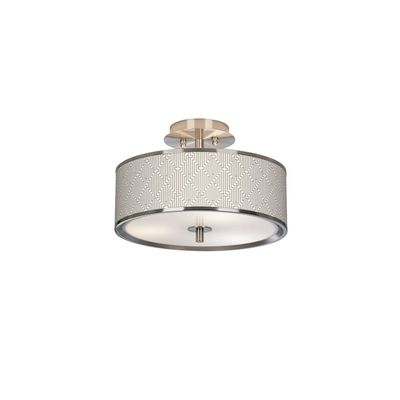 Giclee Glow Diamond Maze 14" Wide Ceiling Light with Print Shade