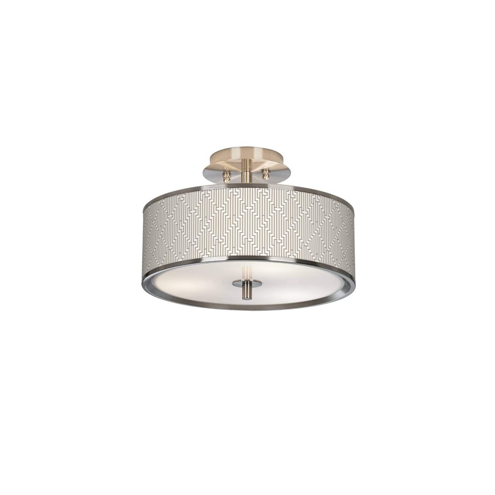 Giclee Glow Diamond Maze 14" Wide Ceiling Light with Print Shade