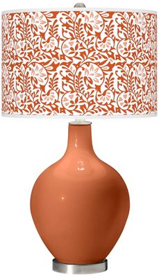 Color + Plus OVO 28 1/2" High Gardenia Shade Robust Orange Table Lamp