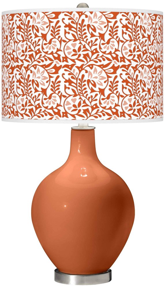 Color + Plus OVO 28 1/2" High Gardenia Shade Robust Orange Table Lamp