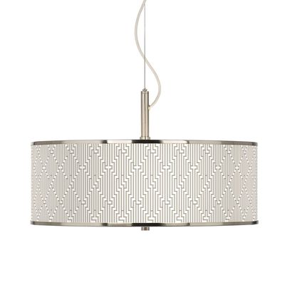 Giclee Glow Diamond Maze 20" Wide Pendant Light with Print Shade