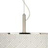 Giclee Glow Diamond Maze 20" Wide Pendant Light with Print Shade view 2