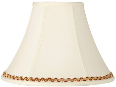 Pre-Assembled Creme Large Shade with Gold and Rust Trim 7x16x12 (Spider)