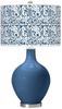 Color + Plus OVO 28 1/2" High Gardenia Shade Regatta Blue Table Lamp view 1