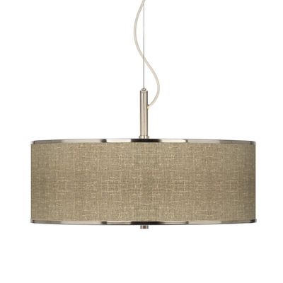 Giclee Glow Burlap Print 20" Wide Pendant Light with Print Shade