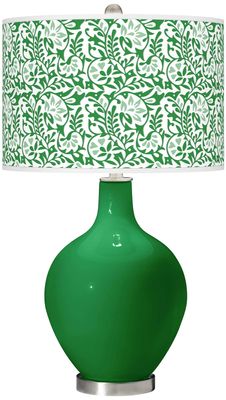 Color + Plus OVO 28 1/2" High Gardenia Shade Envy Green Table Lamp