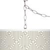 Giclee Glow Diamond Maze Plug-in Swag Pendant with Print Shade view 2