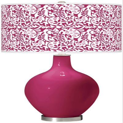Color + Plus OVO 28 1/2" High Gardenia Shade Vivacious Pink Table Lamp