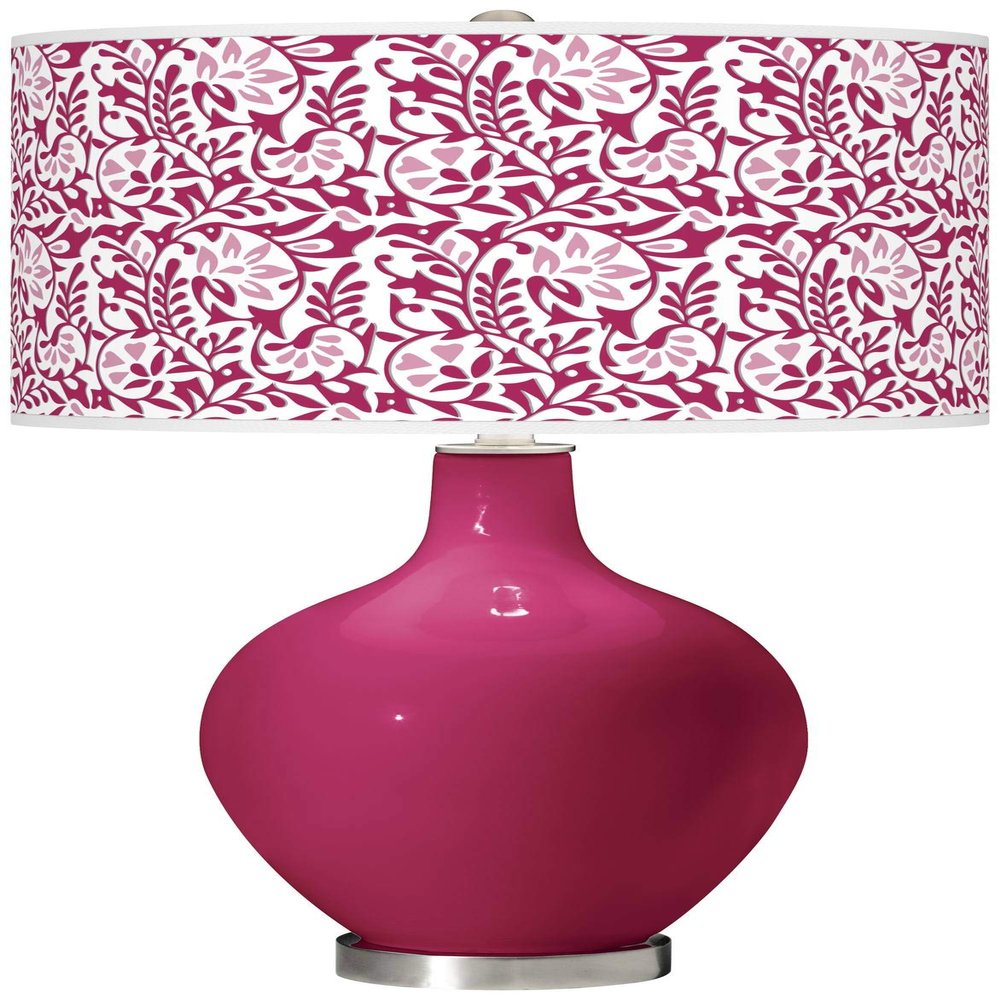 Color + Plus OVO 28 1/2" High Gardenia Shade Vivacious Pink Table Lamp