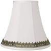 Pre-Assembled Extra Large White Shade with Gold Lace Trim 9x18x13 (Spider) view 1