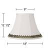 Pre-Assembled Extra Large White Shade with Gold Lace Trim 9x18x13 (Spider) view 3