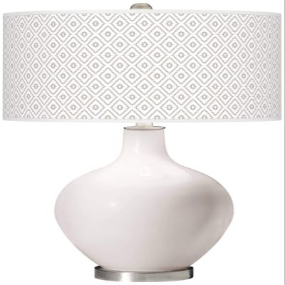 Color + Plus OVO 28 1/2" High Diamonds Shade Smart White Table Lamp