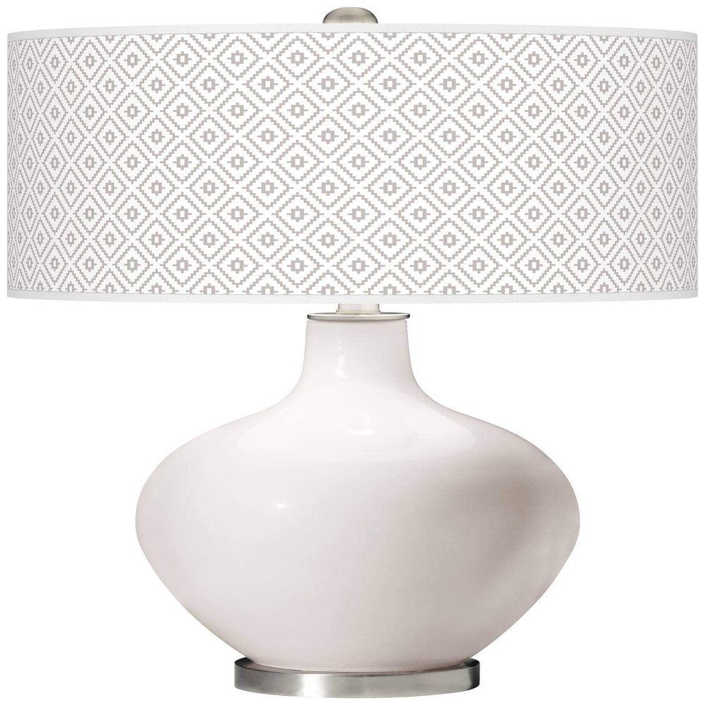 Color + Plus OVO 28 1/2" High Diamonds Shade Smart White Table Lamp