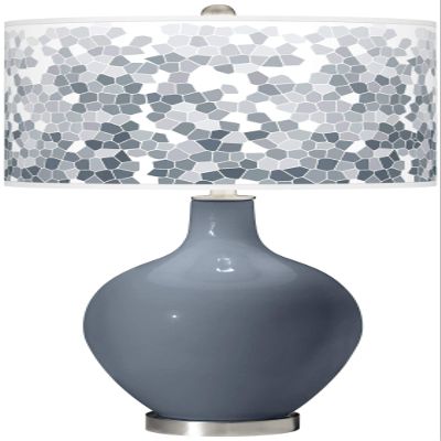 Color + Plus OVO 28 1/2" Mosaic Shade Granite Peak Gray Table Lamp