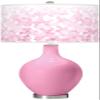 Color + Plus OVO 28 1/2" High Mosaic Shade Candy Pink Table Lamp view 1