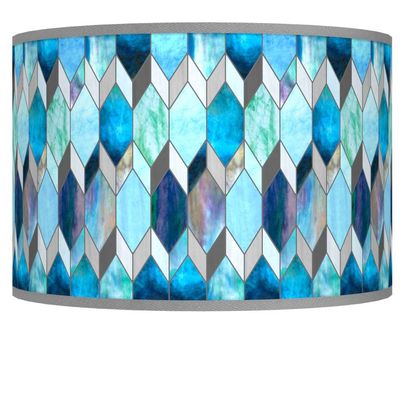 Pre-Assembled Blue Tiffany-Style Medium Shade 12x12x8.5 (Spider)